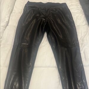 GAP Black Faux Leather Leggings